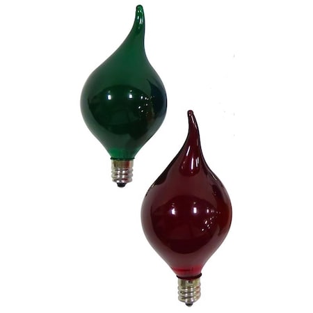 Celebrations Celebrations Incandescent G45 Green/Red 2 ct Replacement Christmas Light Bulbs 0.08 ft. G452RDGRA